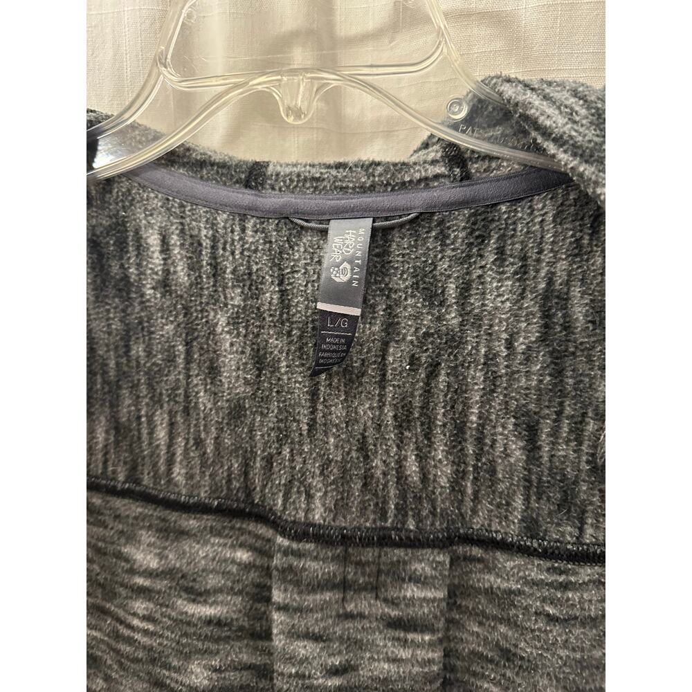 Mountain Hardwear Womens Fleece Hoodie Jacket Snap Buttons Heather Gray Large - Picture 5 of 11